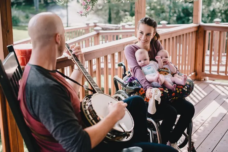 A look at adaptive parenting from quadriplegic mom of twins