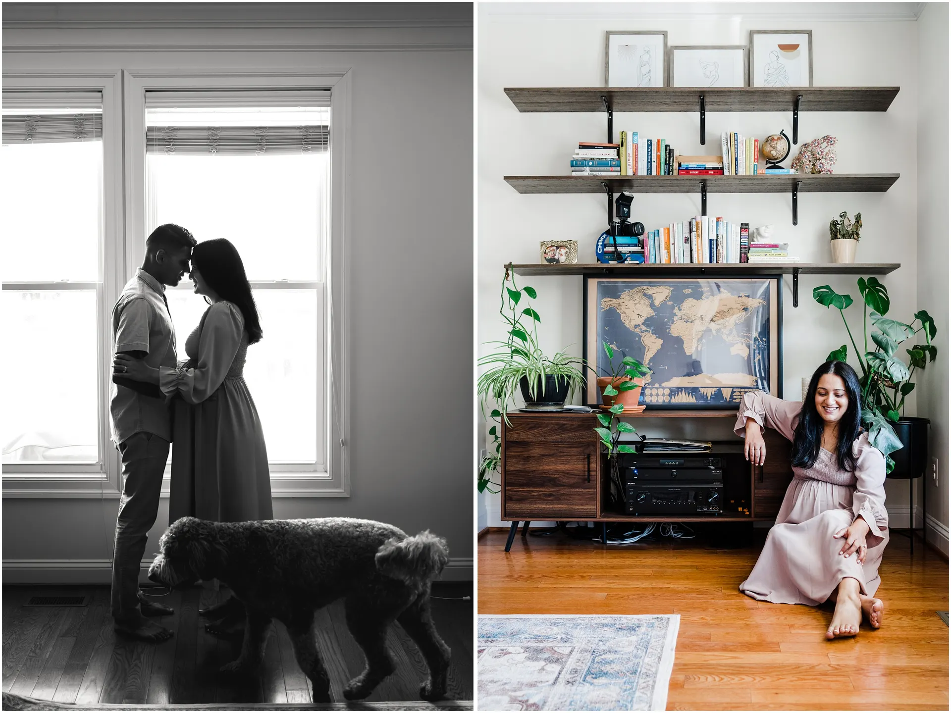 Maternity photos at home in Charlottesville