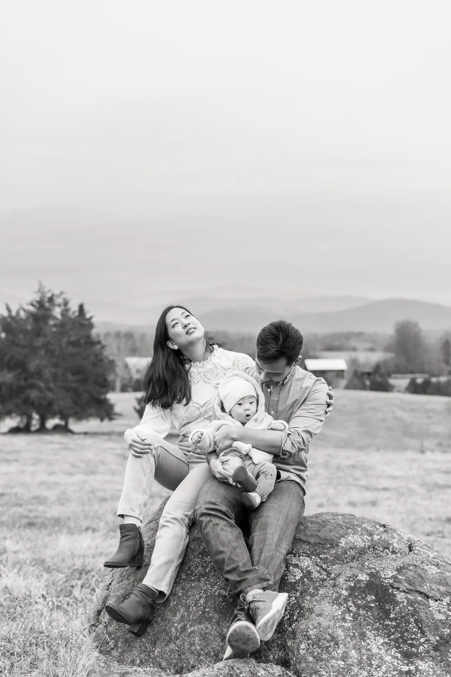 outdoor family photos with 6 month old baby
