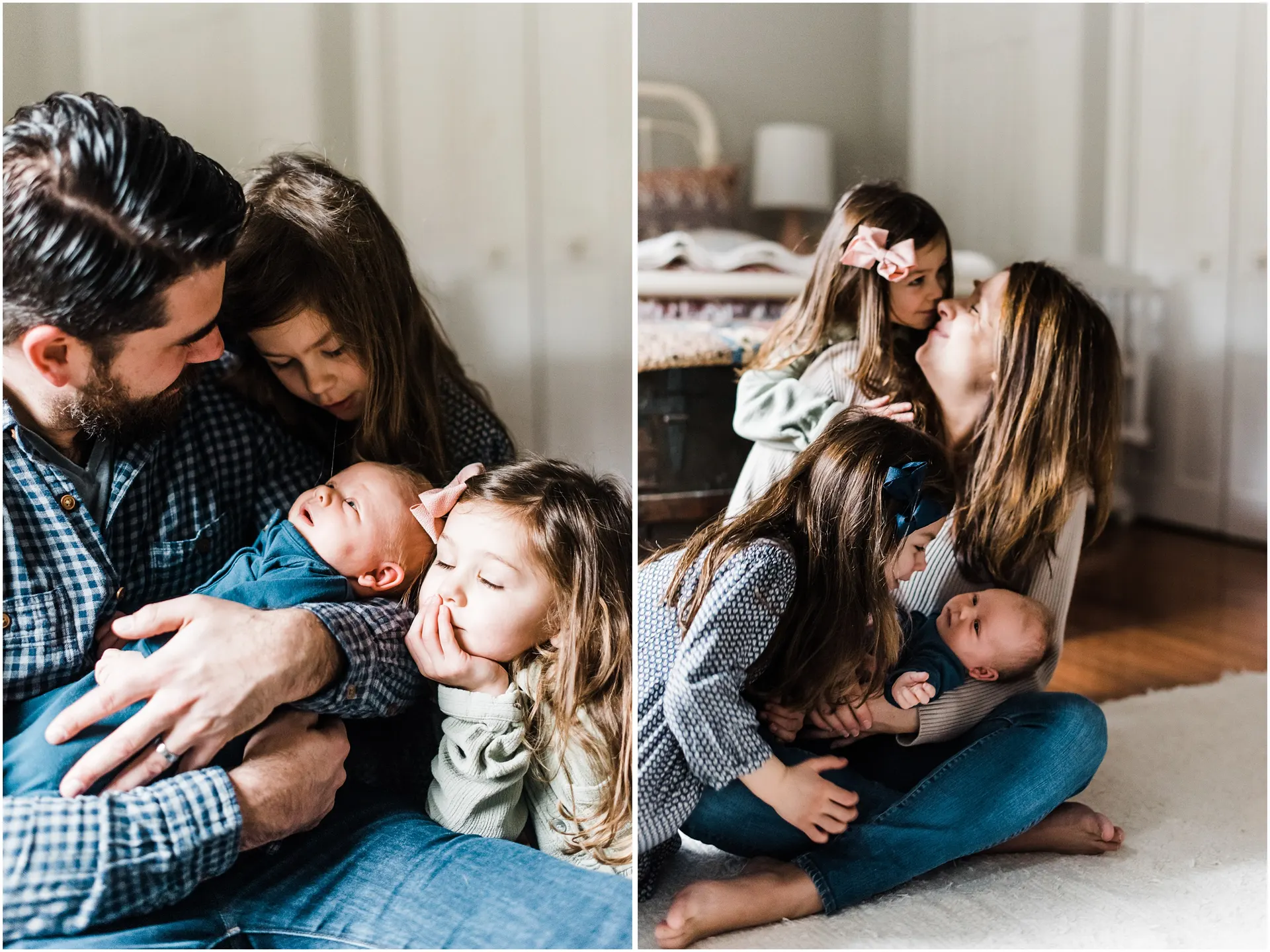 A cozy newborn session at home in Charlottesville