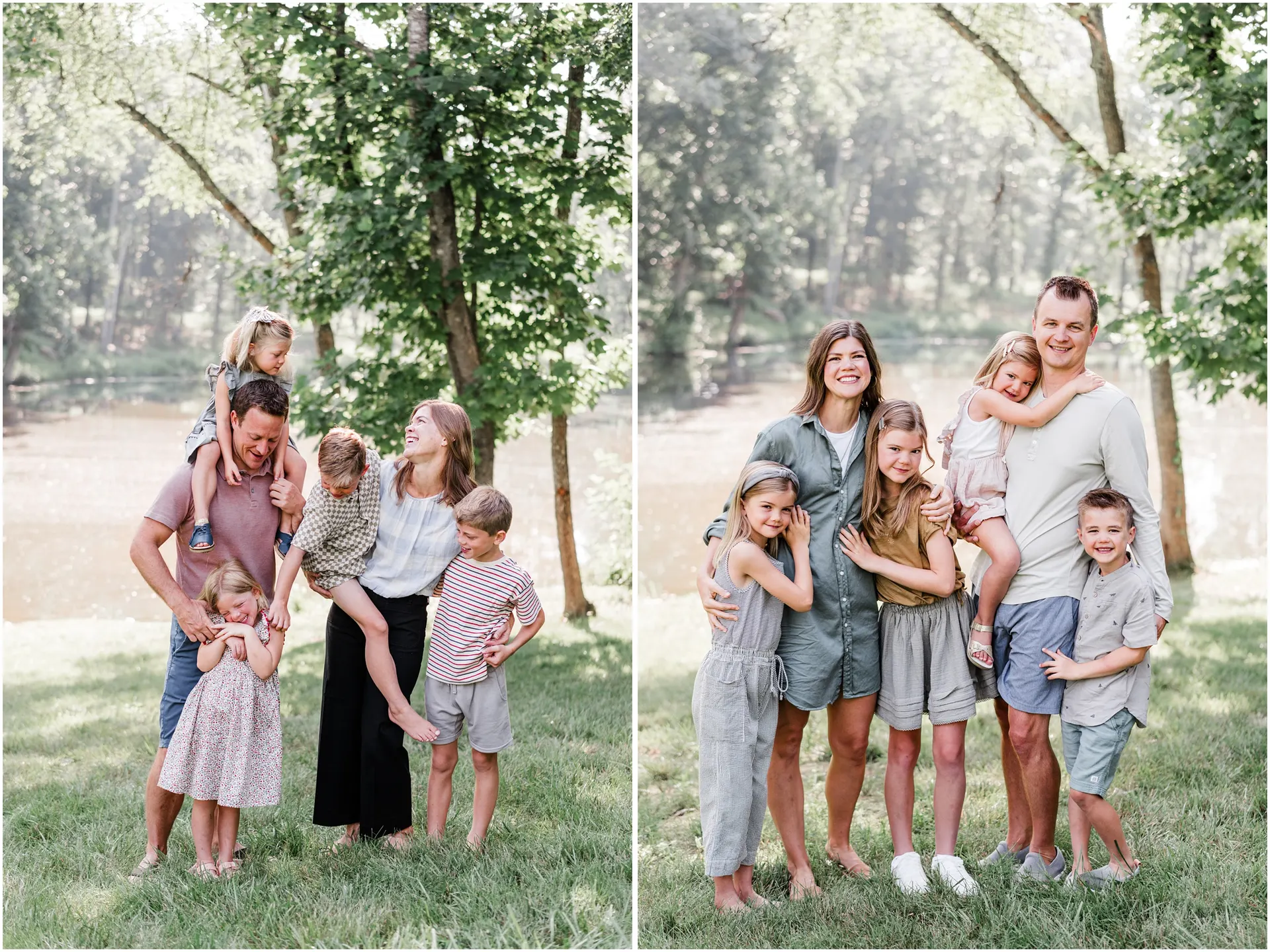 Backyard extended family photos in Charlottesville