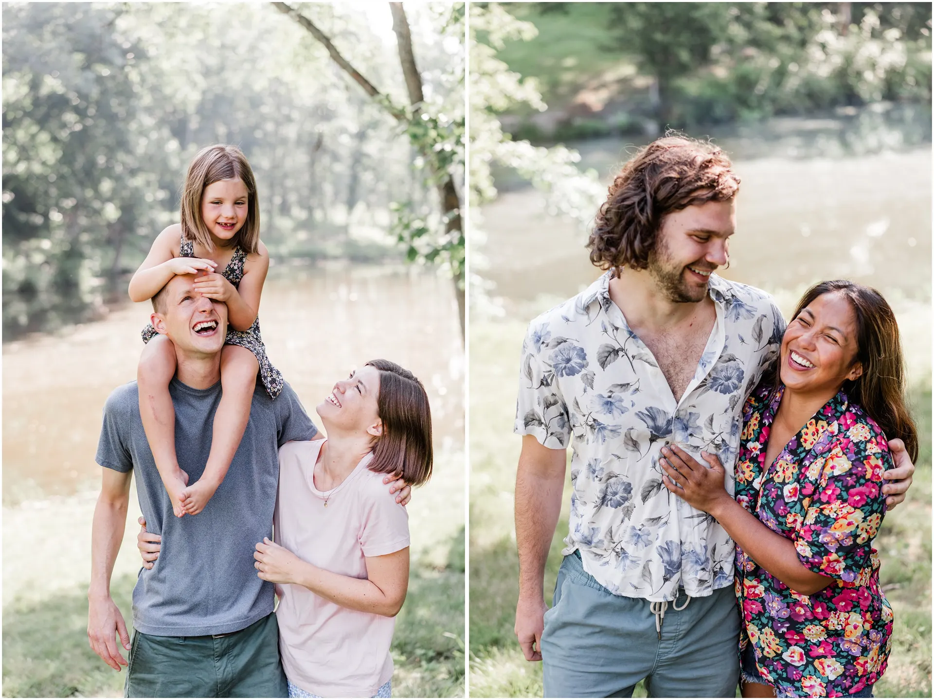 Backyard extended family photos in Charlottesville