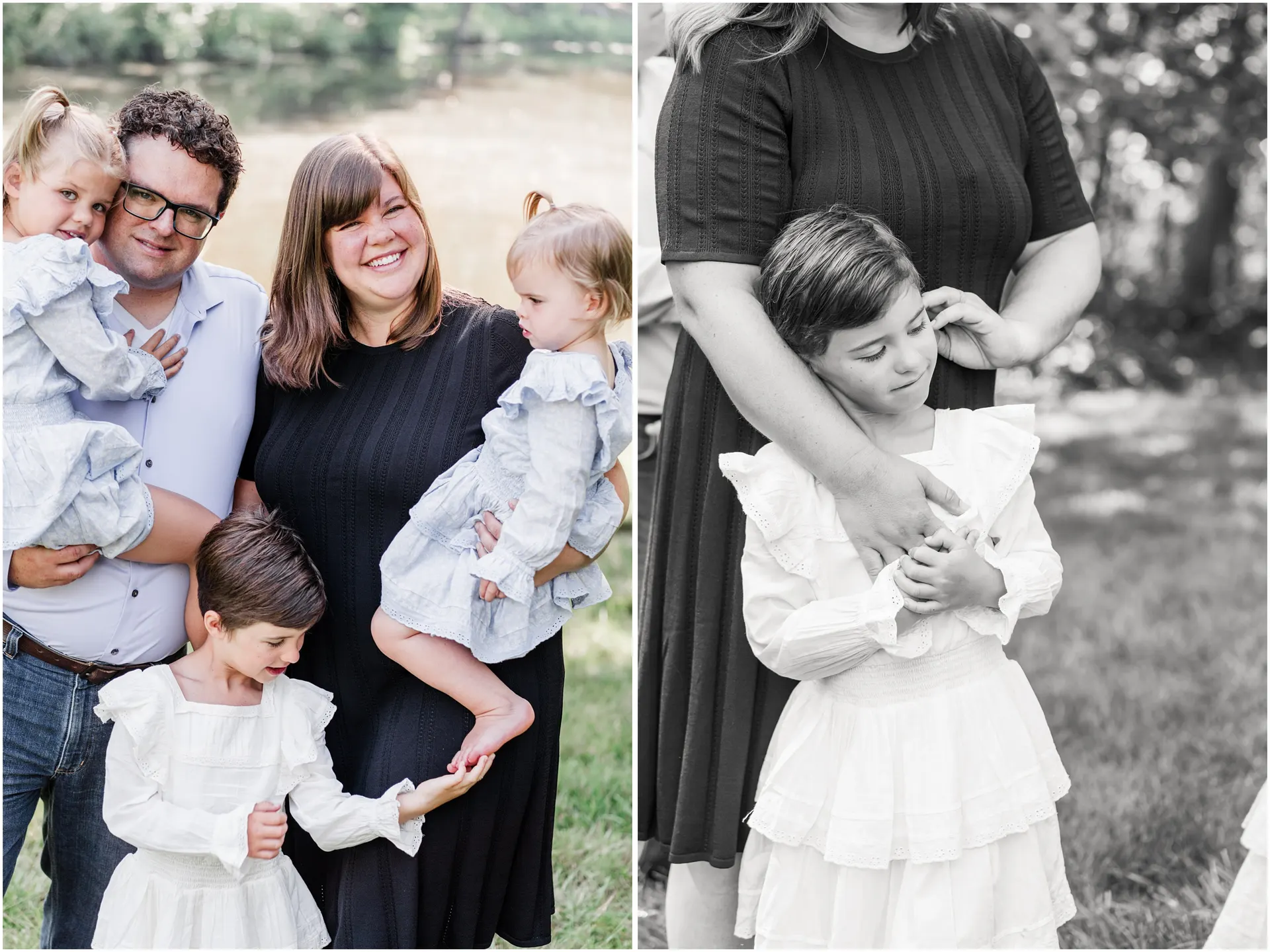 Backyard extended family photos in Charlottesville