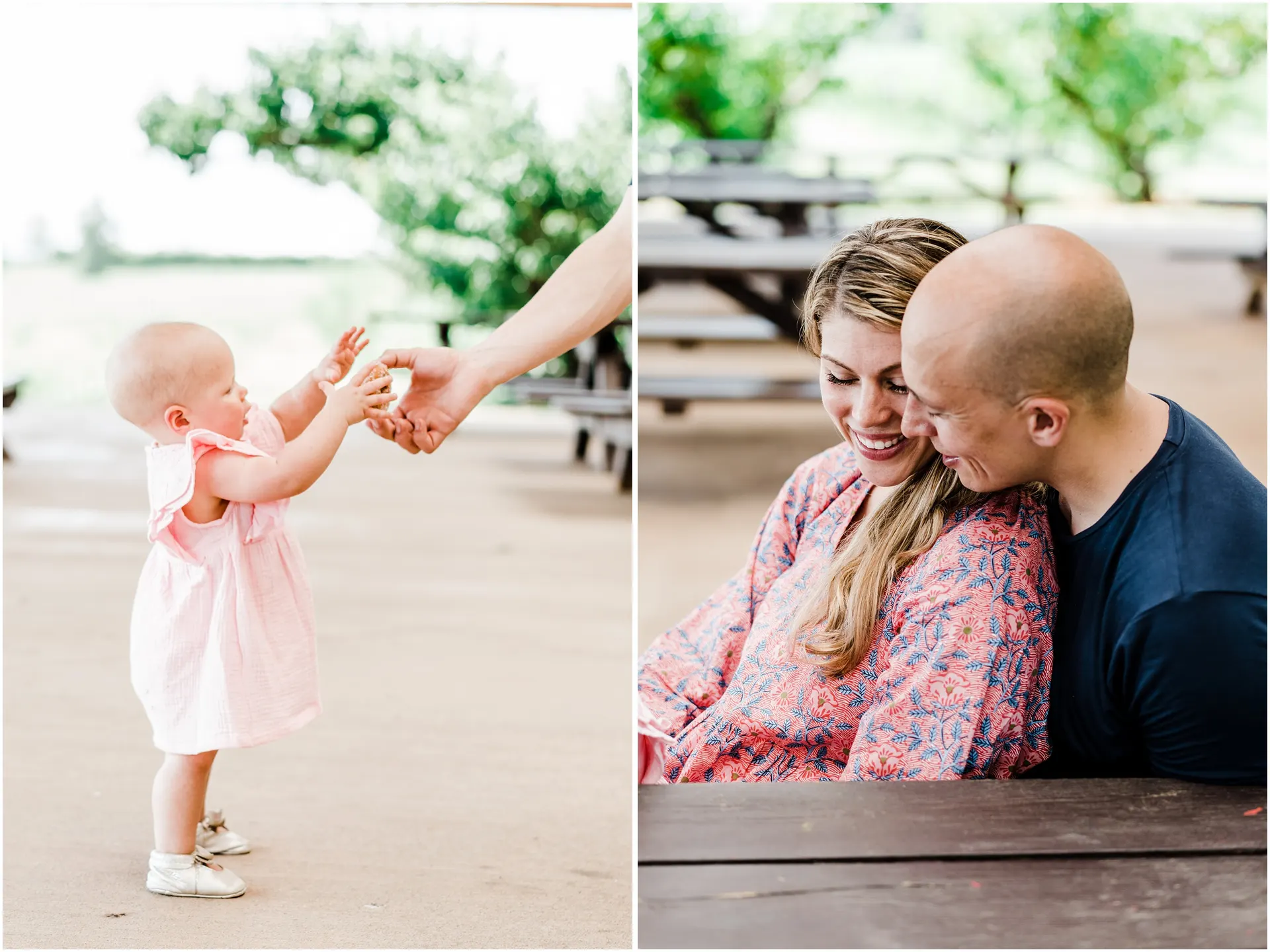 Playful family photos at Chiles Peach Orchard