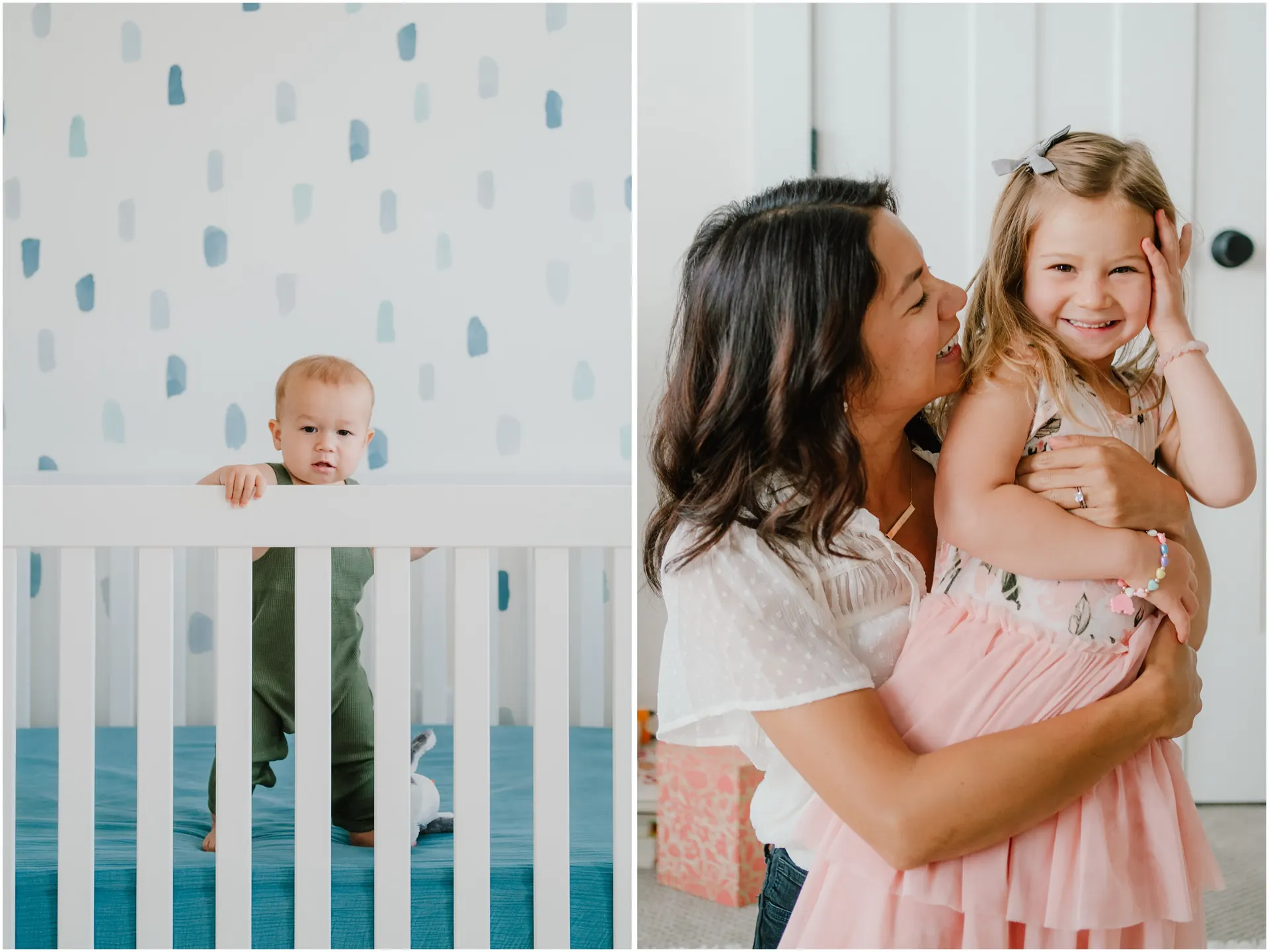 one year old photos in crib