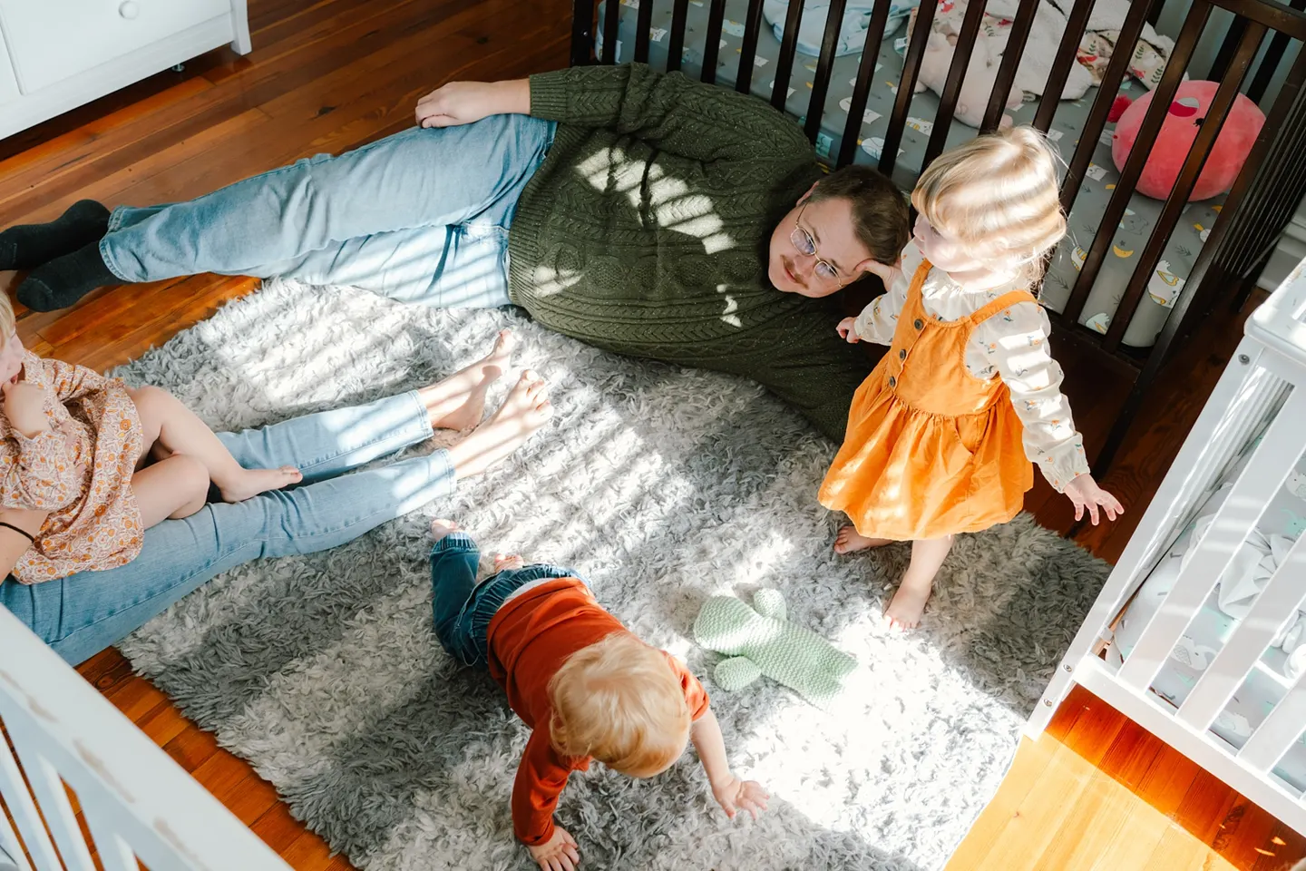 Featured | A home session with four year old and triplets
