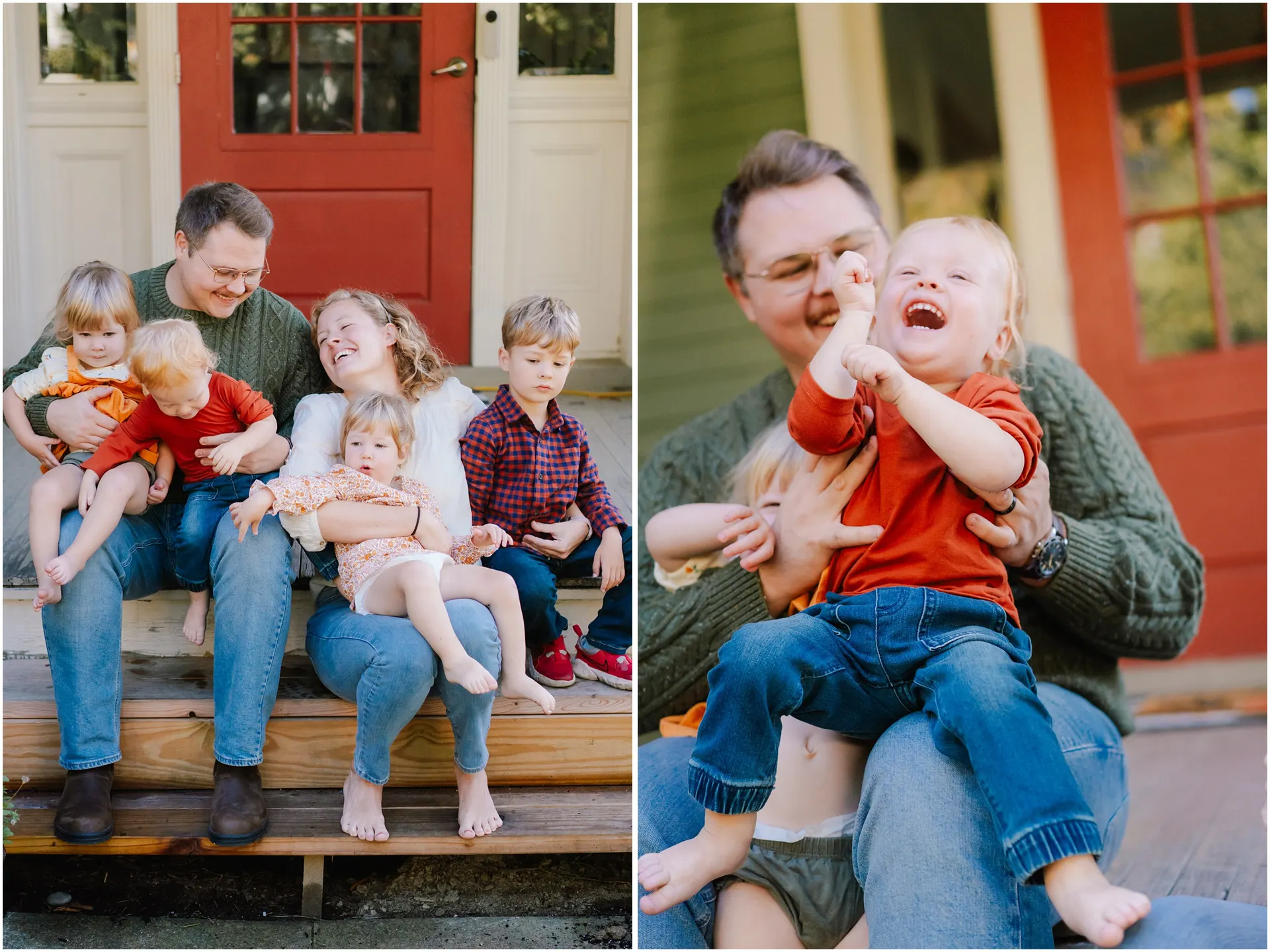 natural family photos at home in charlottesville va