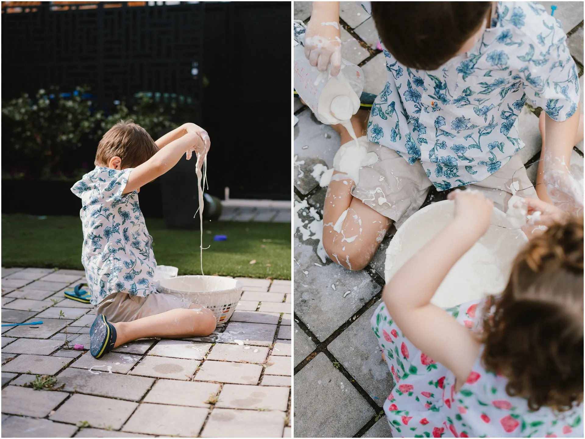 messy family photo ideas for in home session