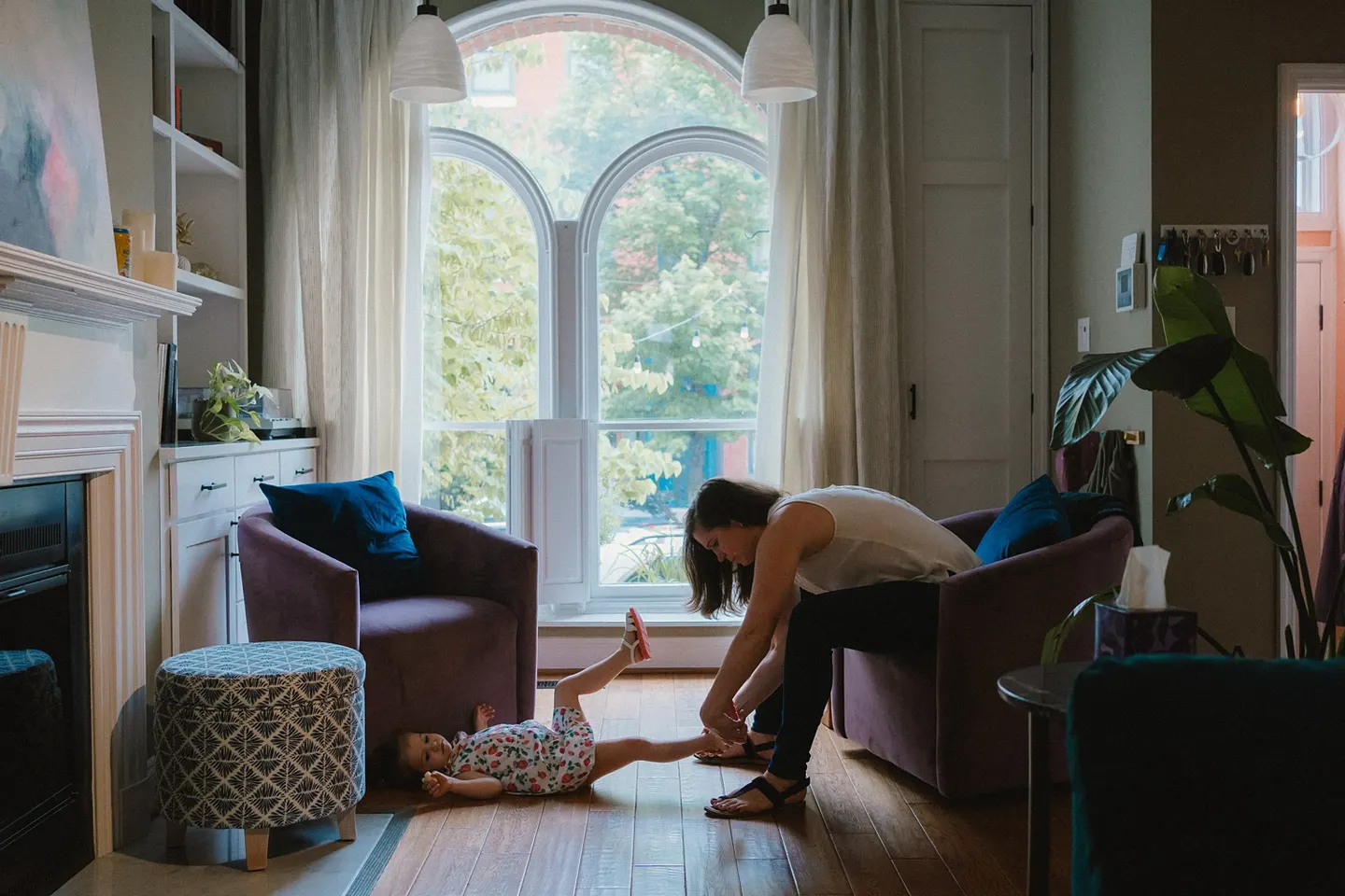 An urban in-home session (with backyard oobleck)