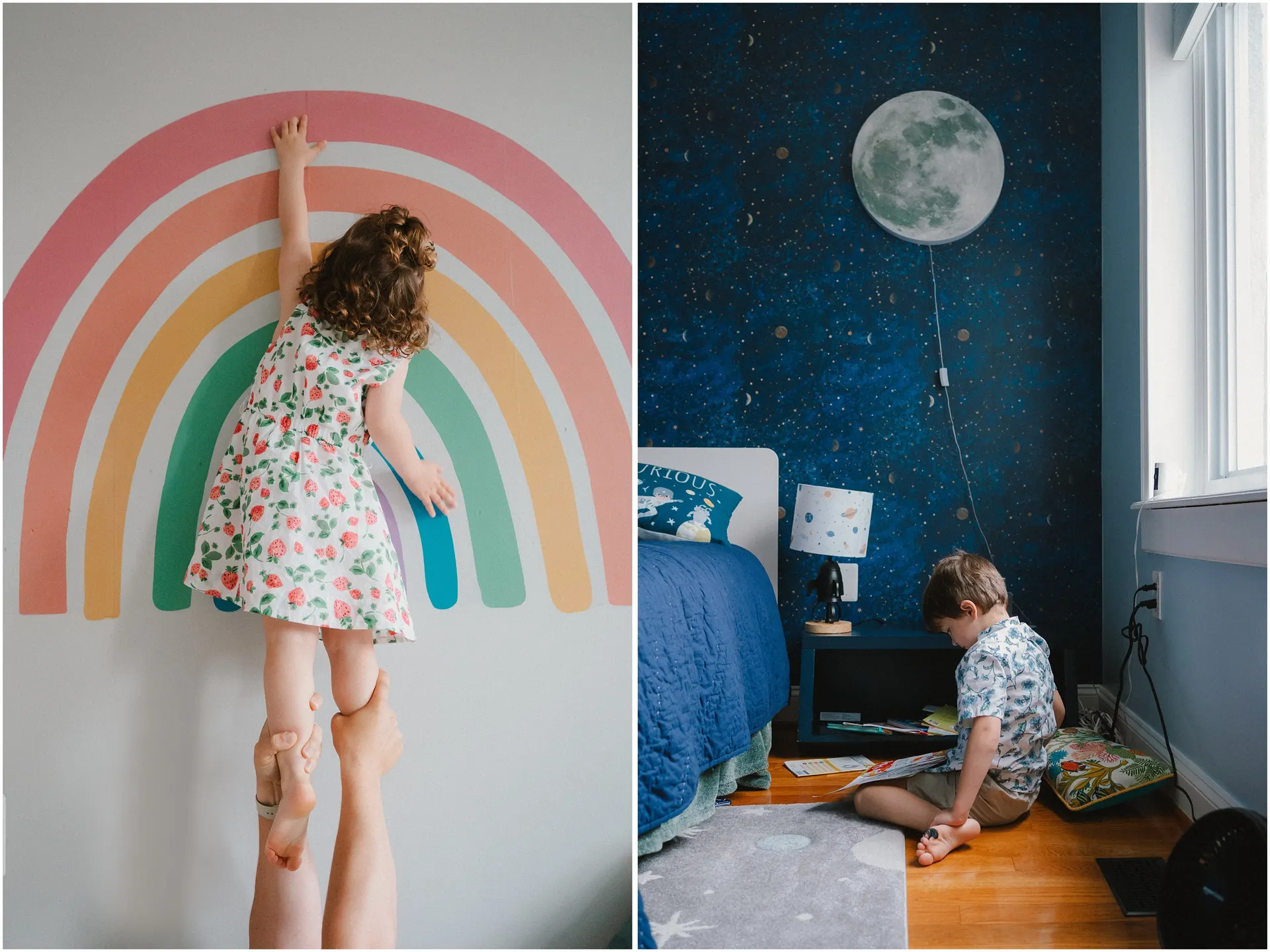 photos at home family photos with kids in their rooms