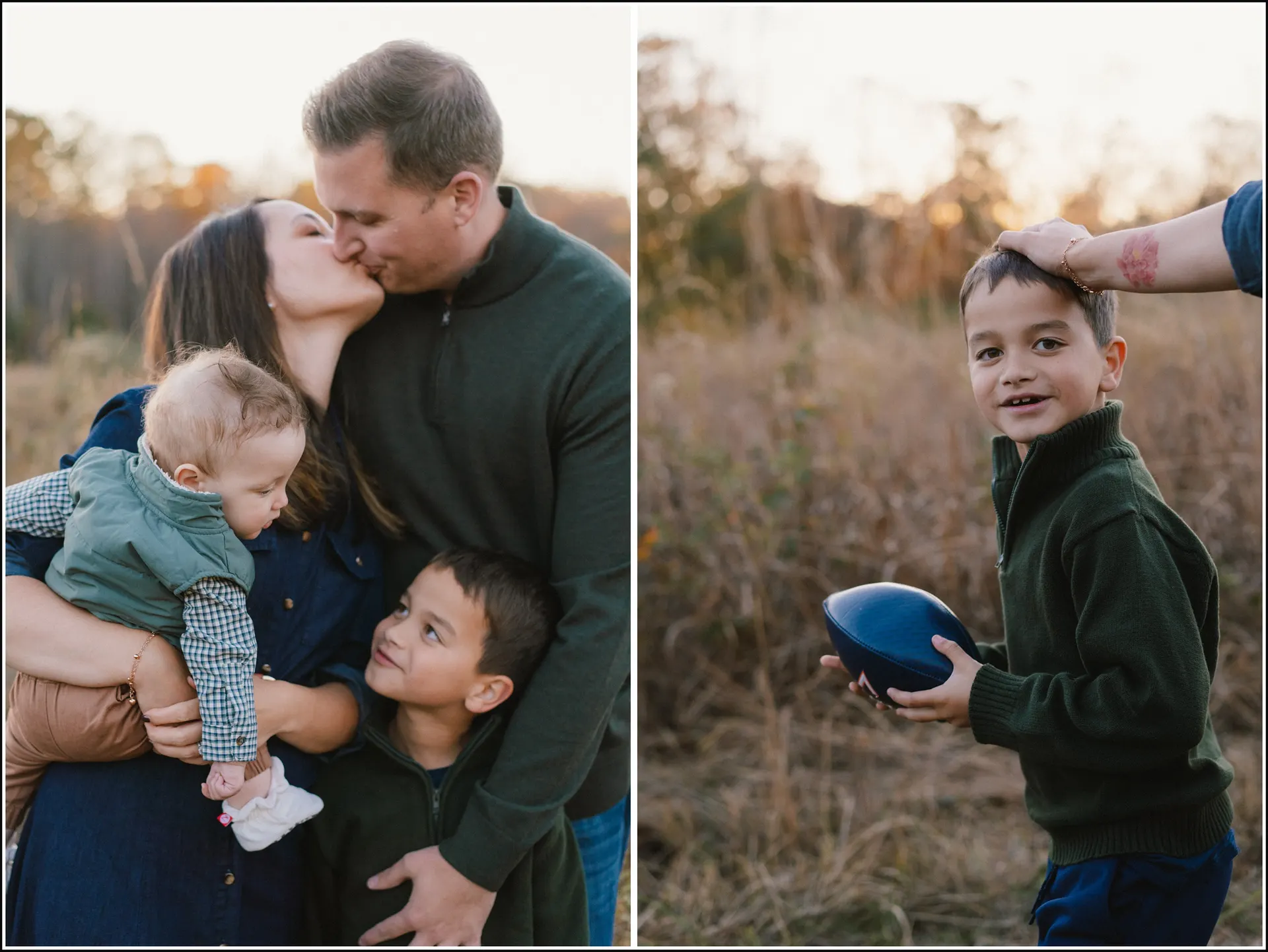 family photos in late fall with brothers