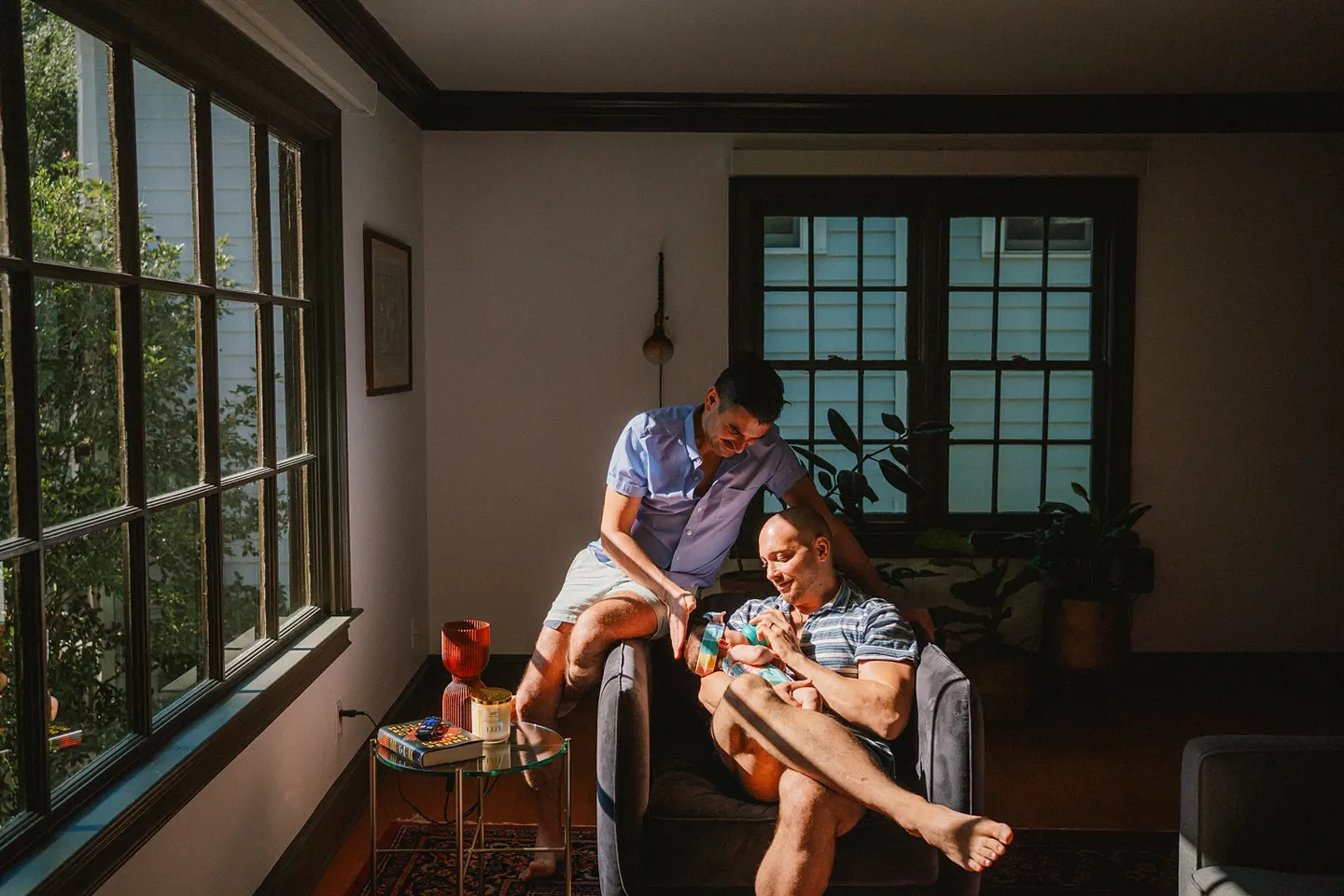 Natural Newborn Photos with Two Dads
