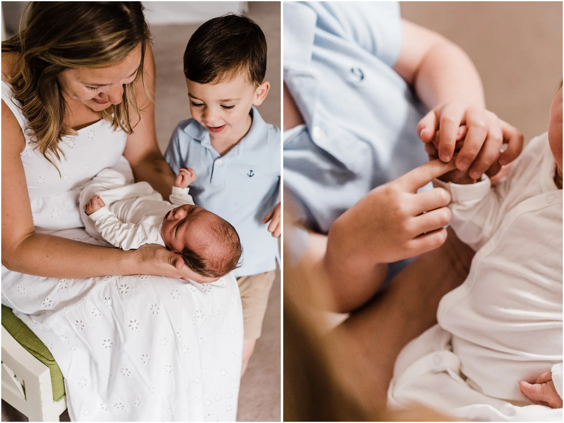 Summer lifestyle newborn photos at home | Charlottesville, VA
