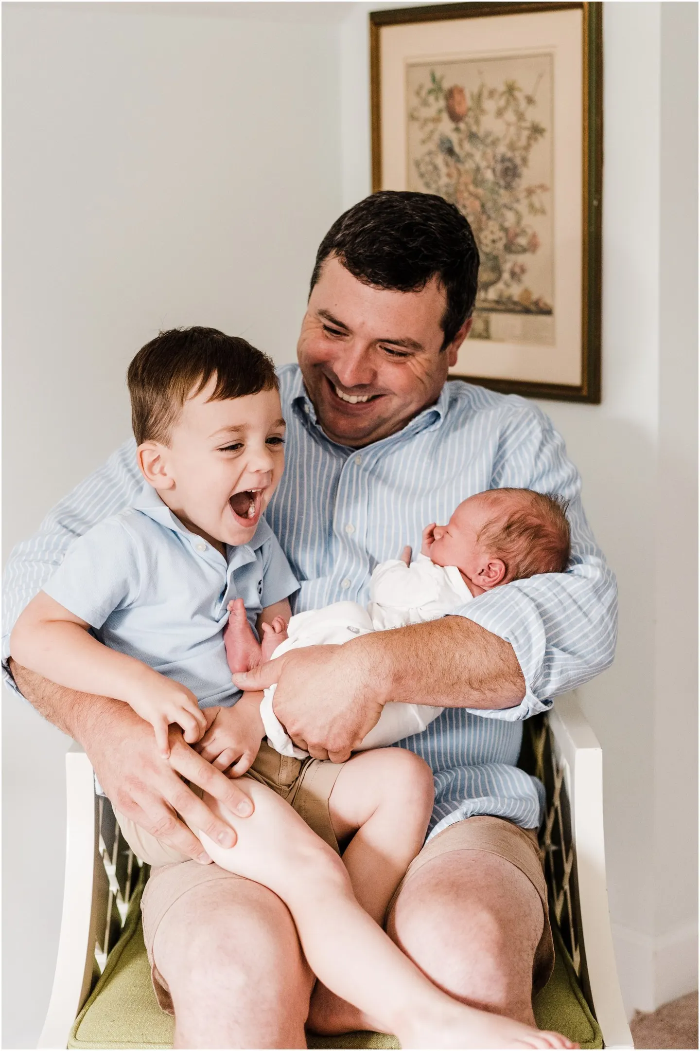 Summer lifestyle newborn photos at home | Charlottesville, VA