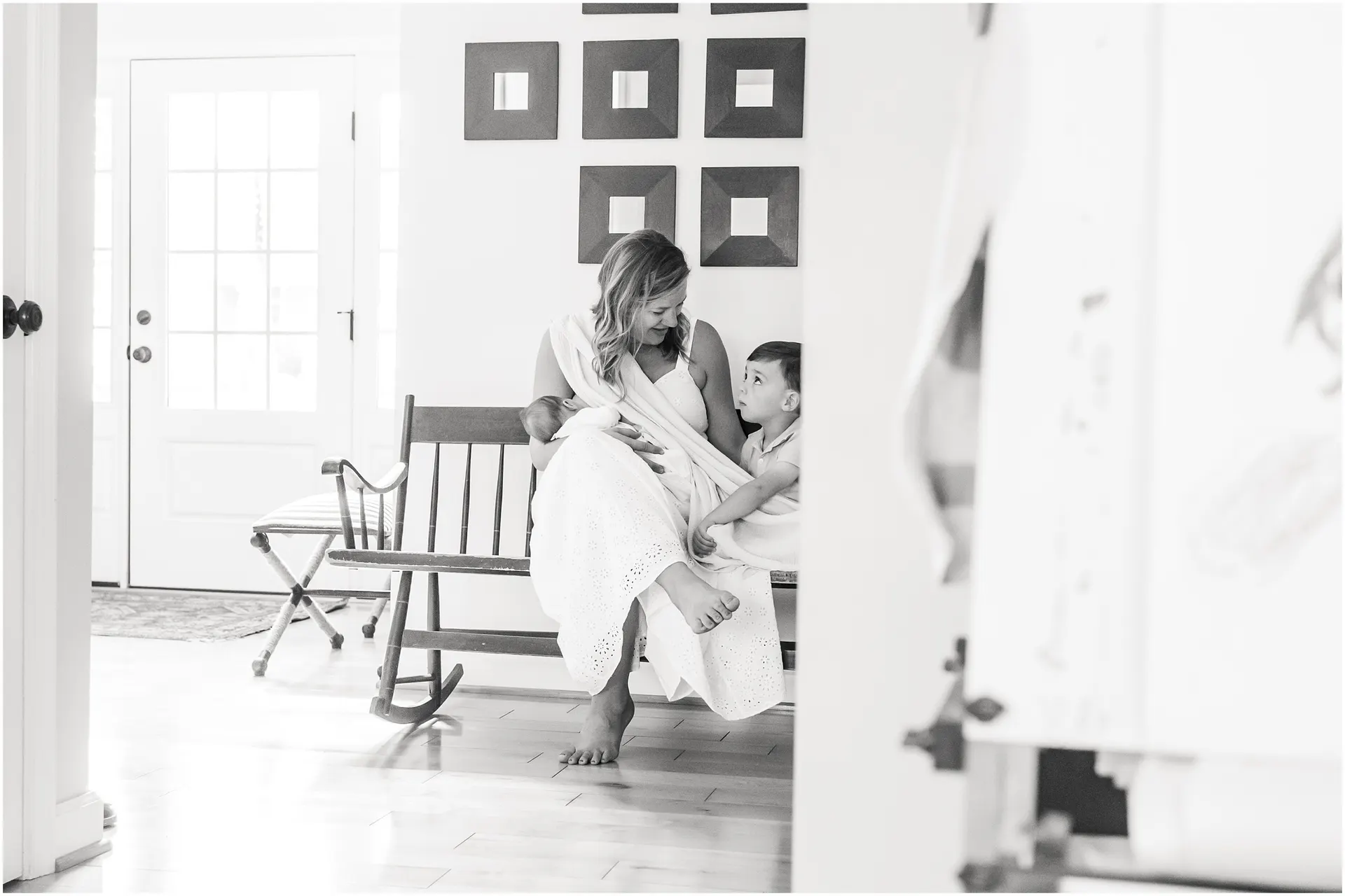 Summer lifestyle newborn photos at home | Charlottesville, VA