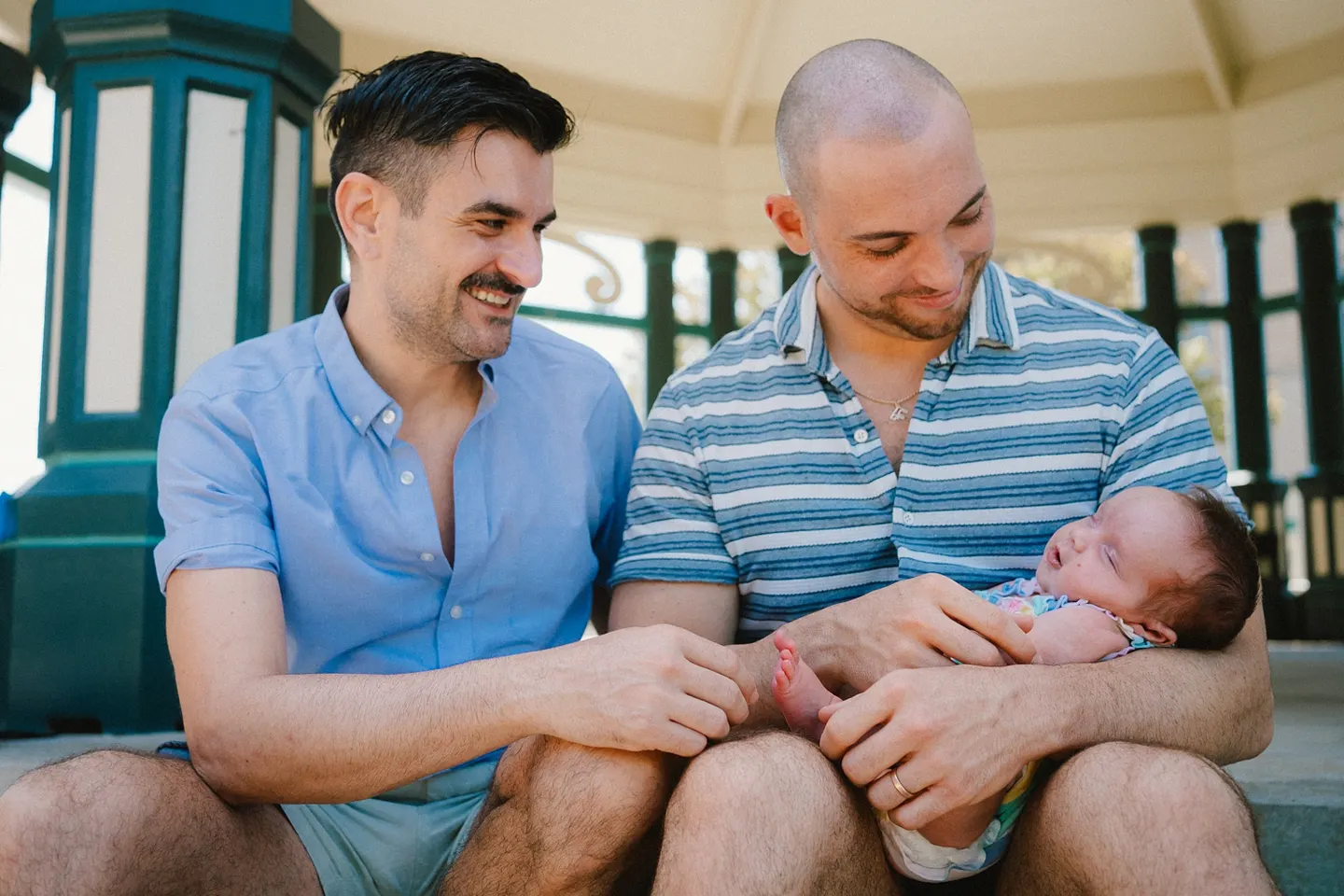 Natural Newborn Photos with Two Dads