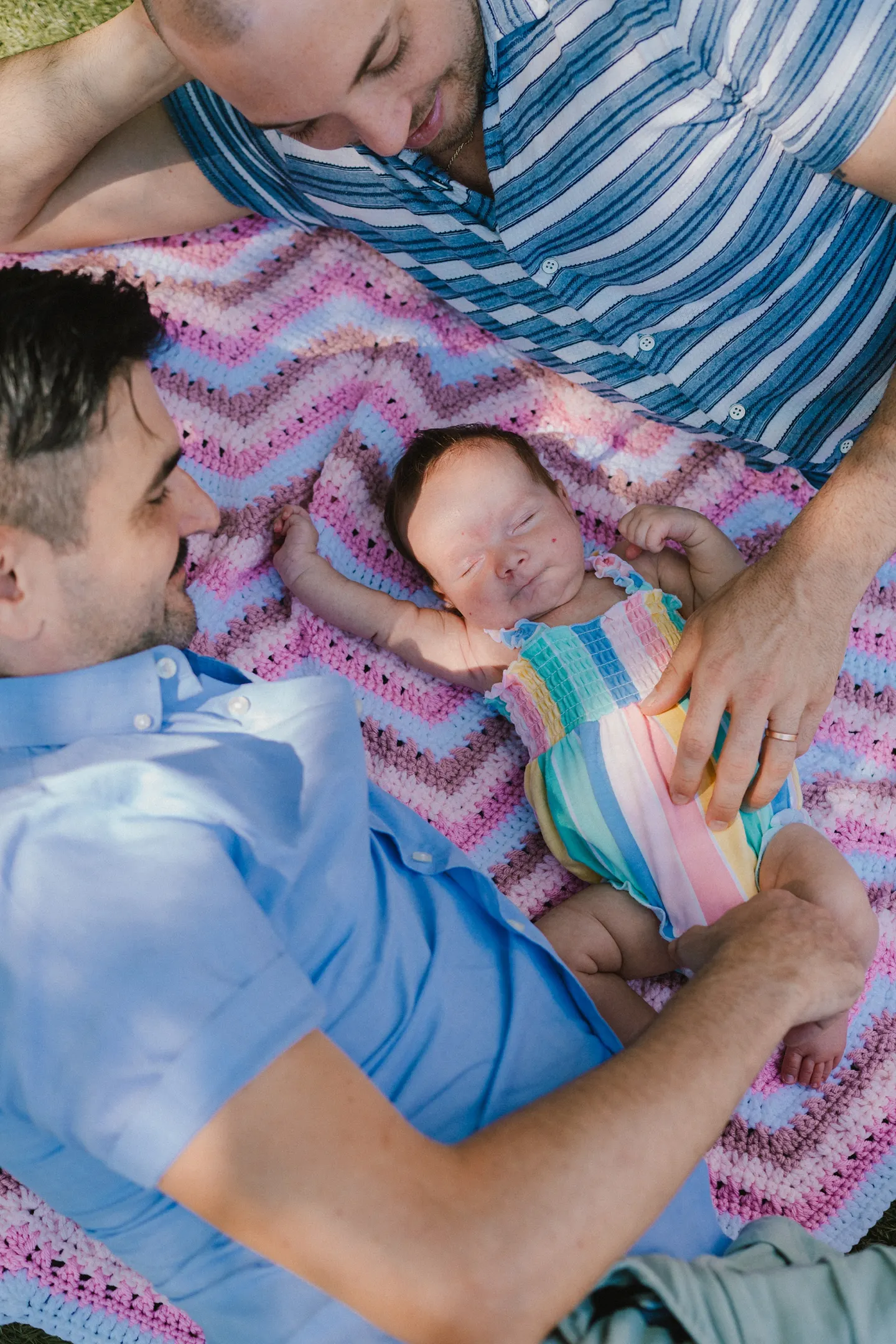Natural Newborn Photos with Two Dads
