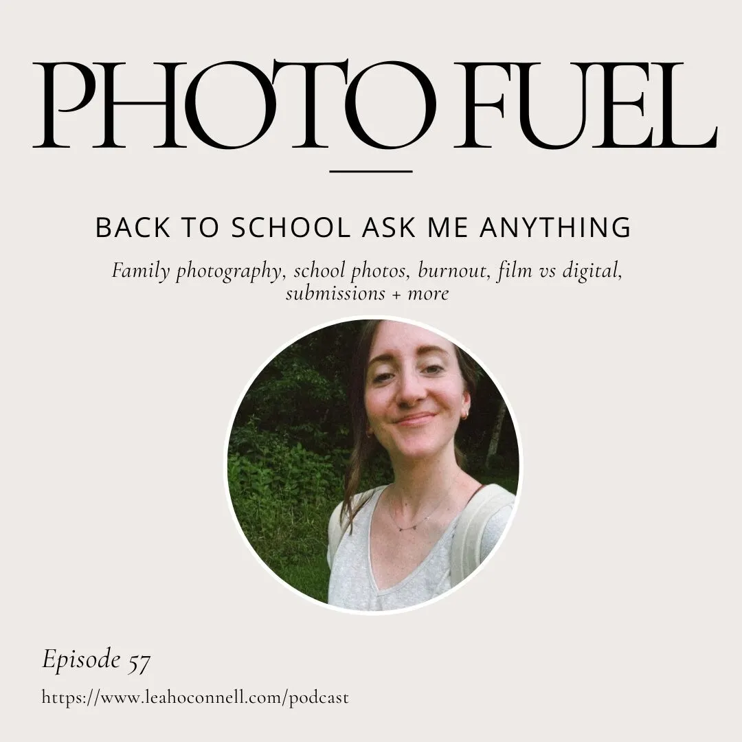 Cover art for "Back To School Ask Me Anything | Family photography, school photos, burnout, submissions + more" — the Photo Fuel podcast